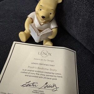 Lenox Pooh's Bedtime Story Figurine